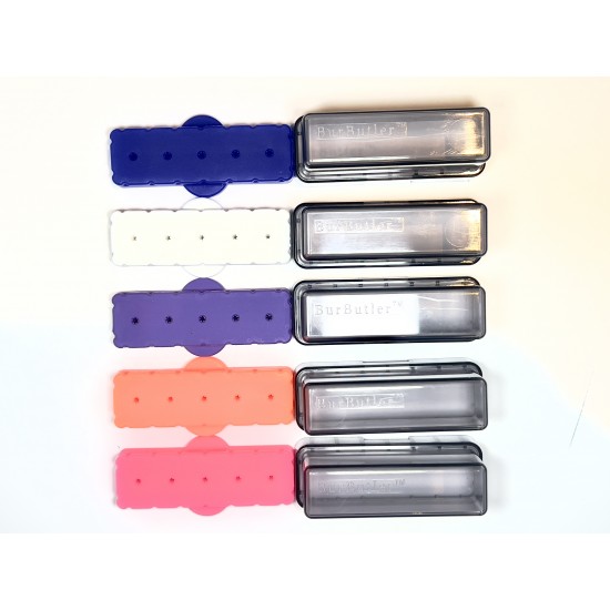  Burbutler Bundle (5) 5 hole White-Pink-Purple-Blue-Orange